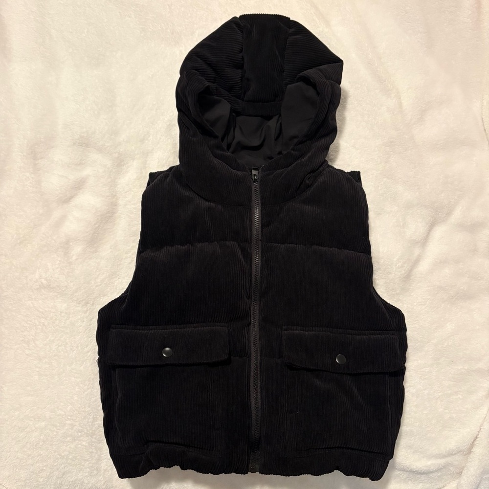 Black Hooded Vest